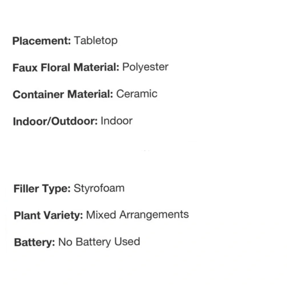 THRESHOLD NWT faux cosmos & thistle potted arrangement -large